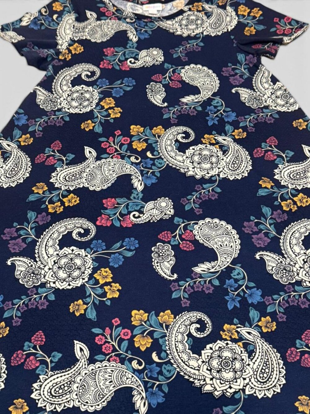 Dress Navy Blue Paisley Floral